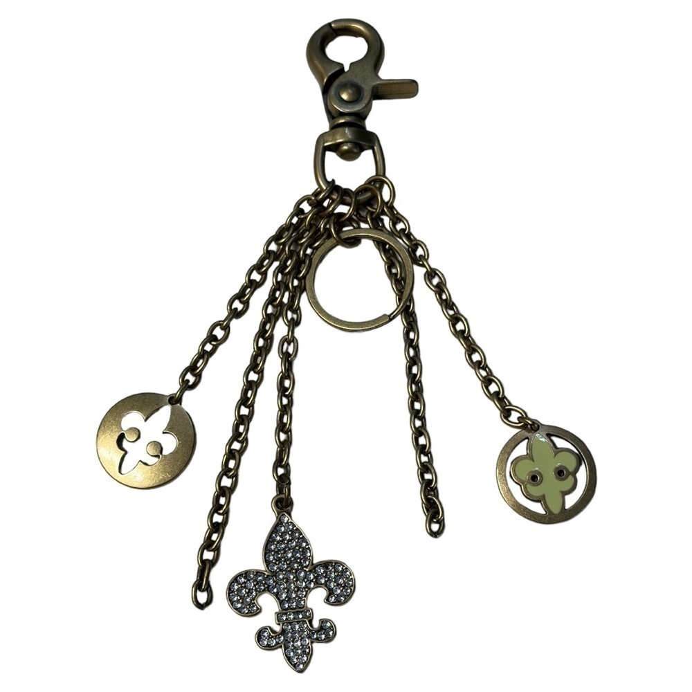 Kathy Van Zeeland Anique Brass Purse Charm Key Chain